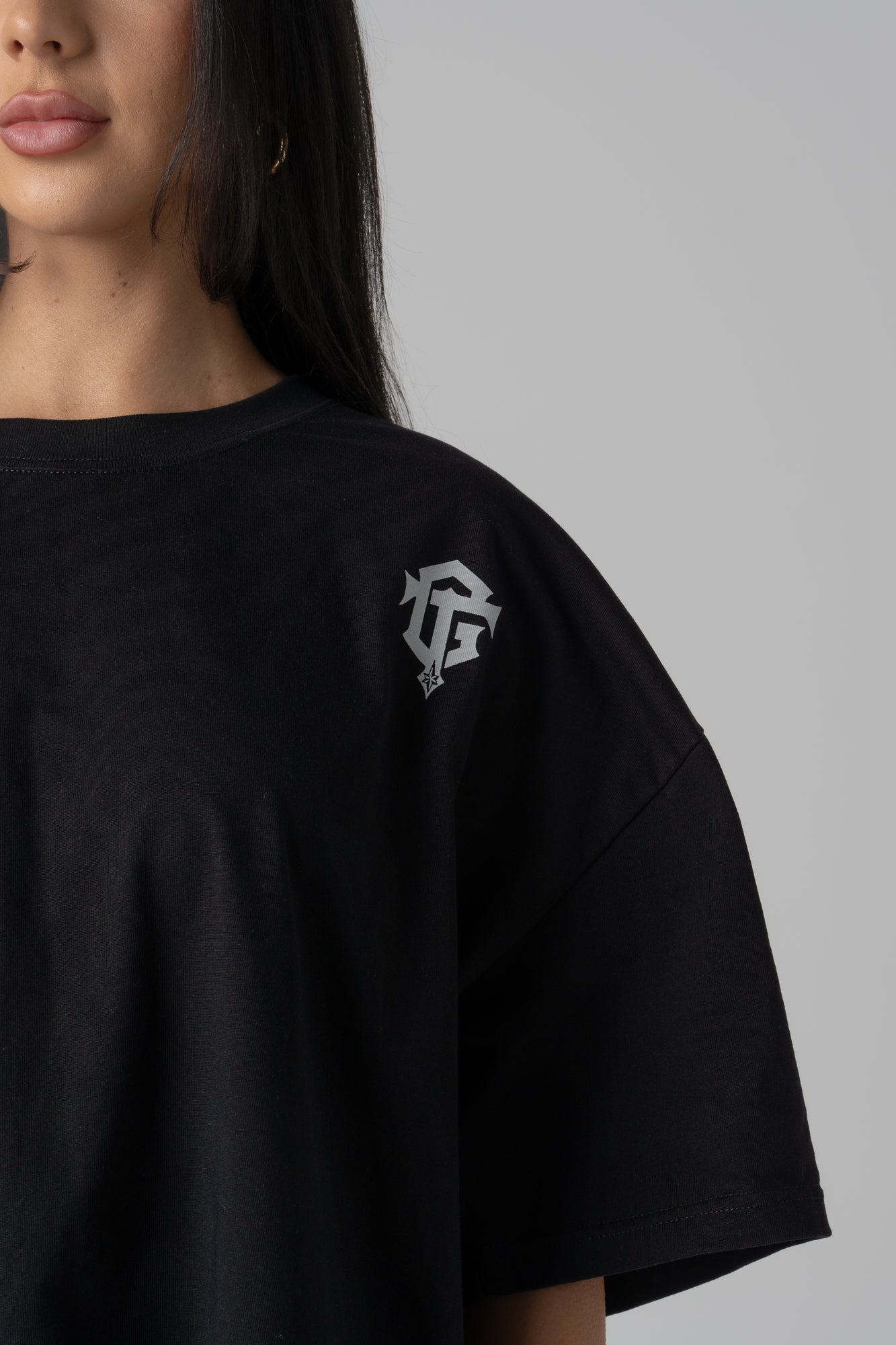 Snake Oversized Tee - Black