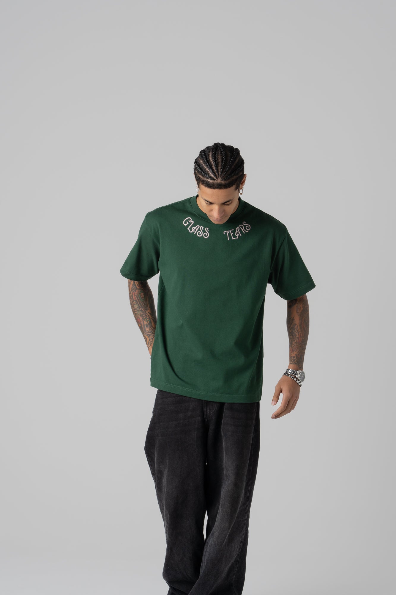 Tiger Oversized Tee – Emerald Green