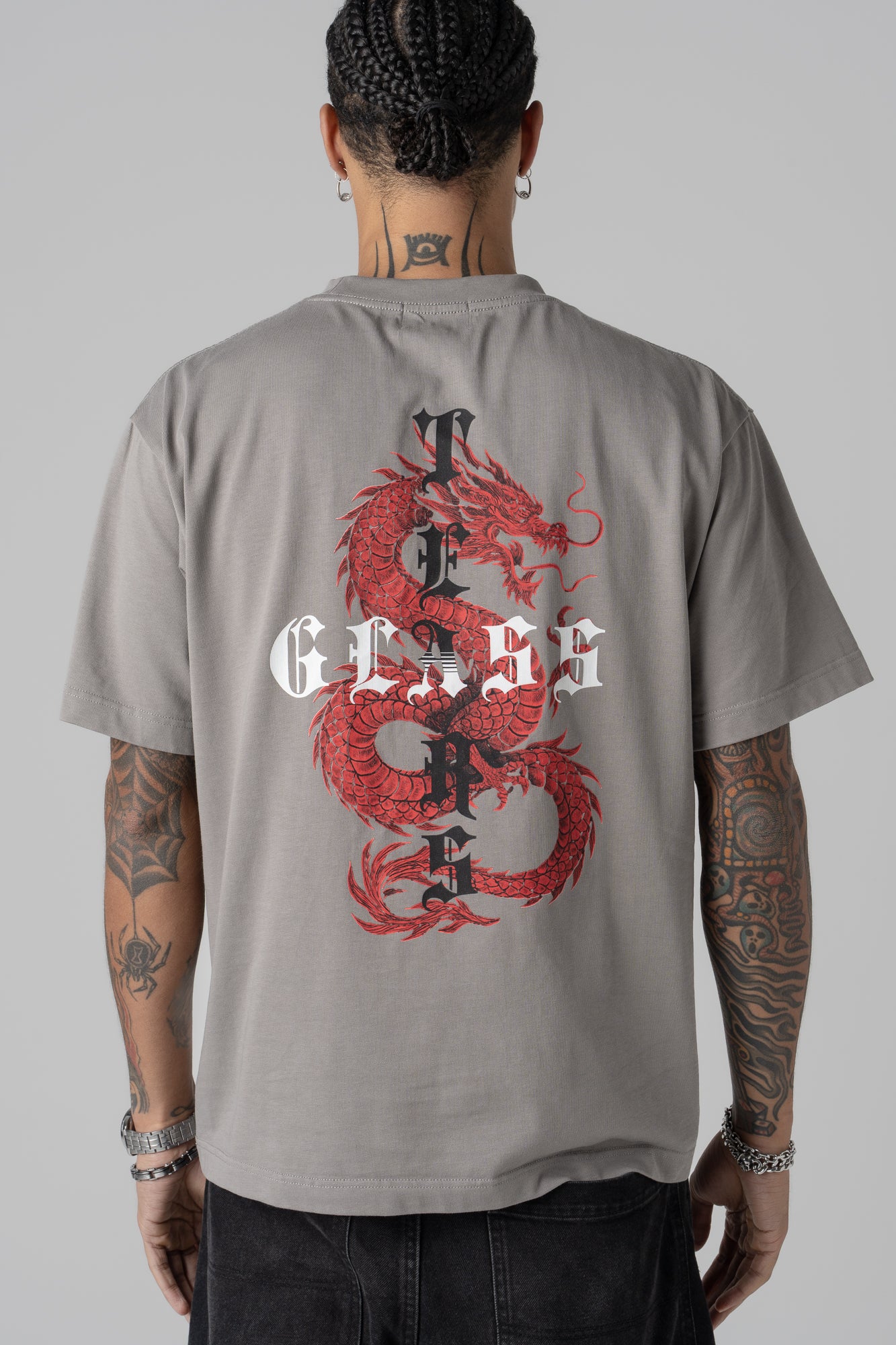 Dragon Ovesized Box Tee - Grey