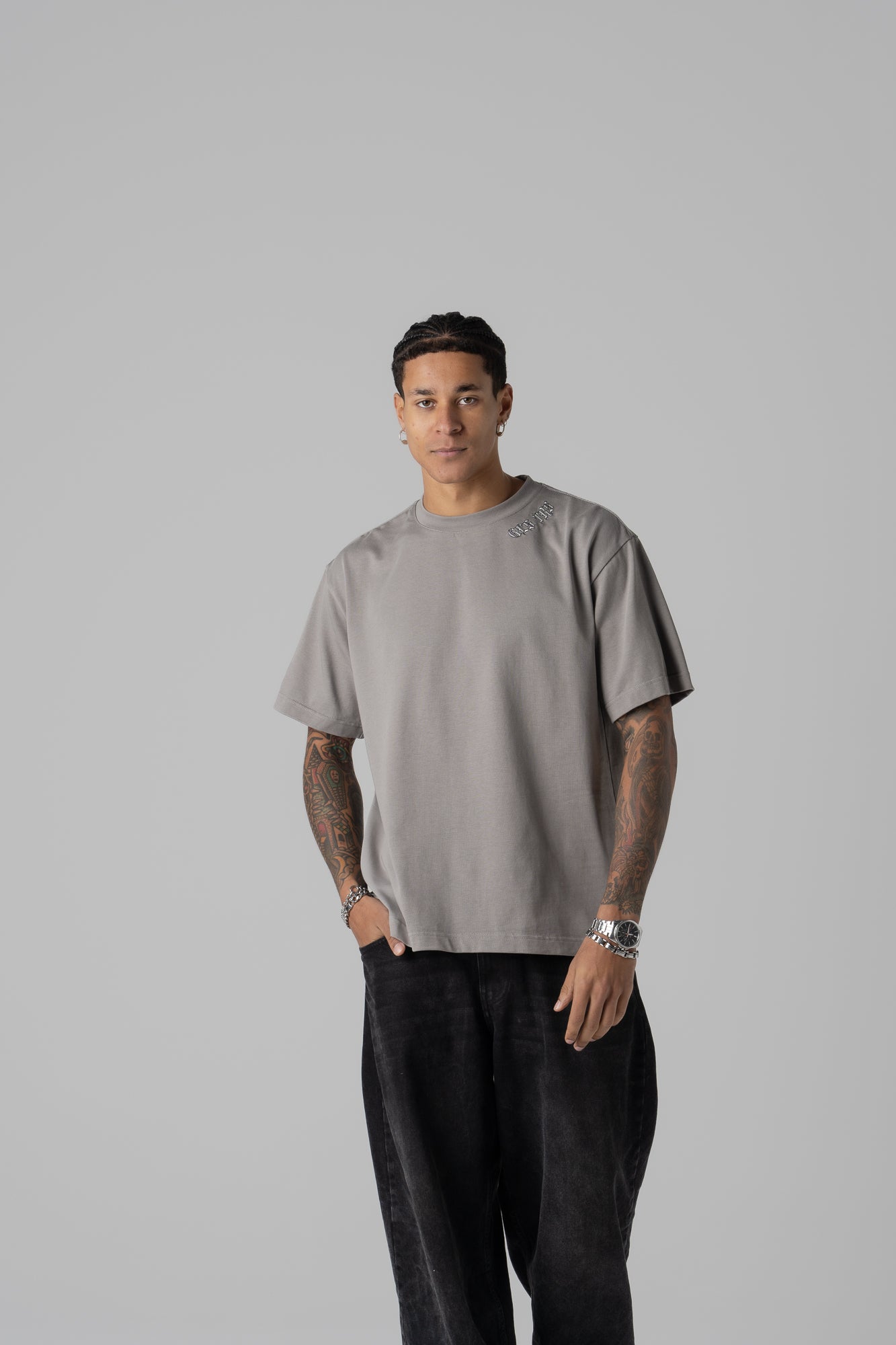 Dragon Ovesized Box Tee - Grey