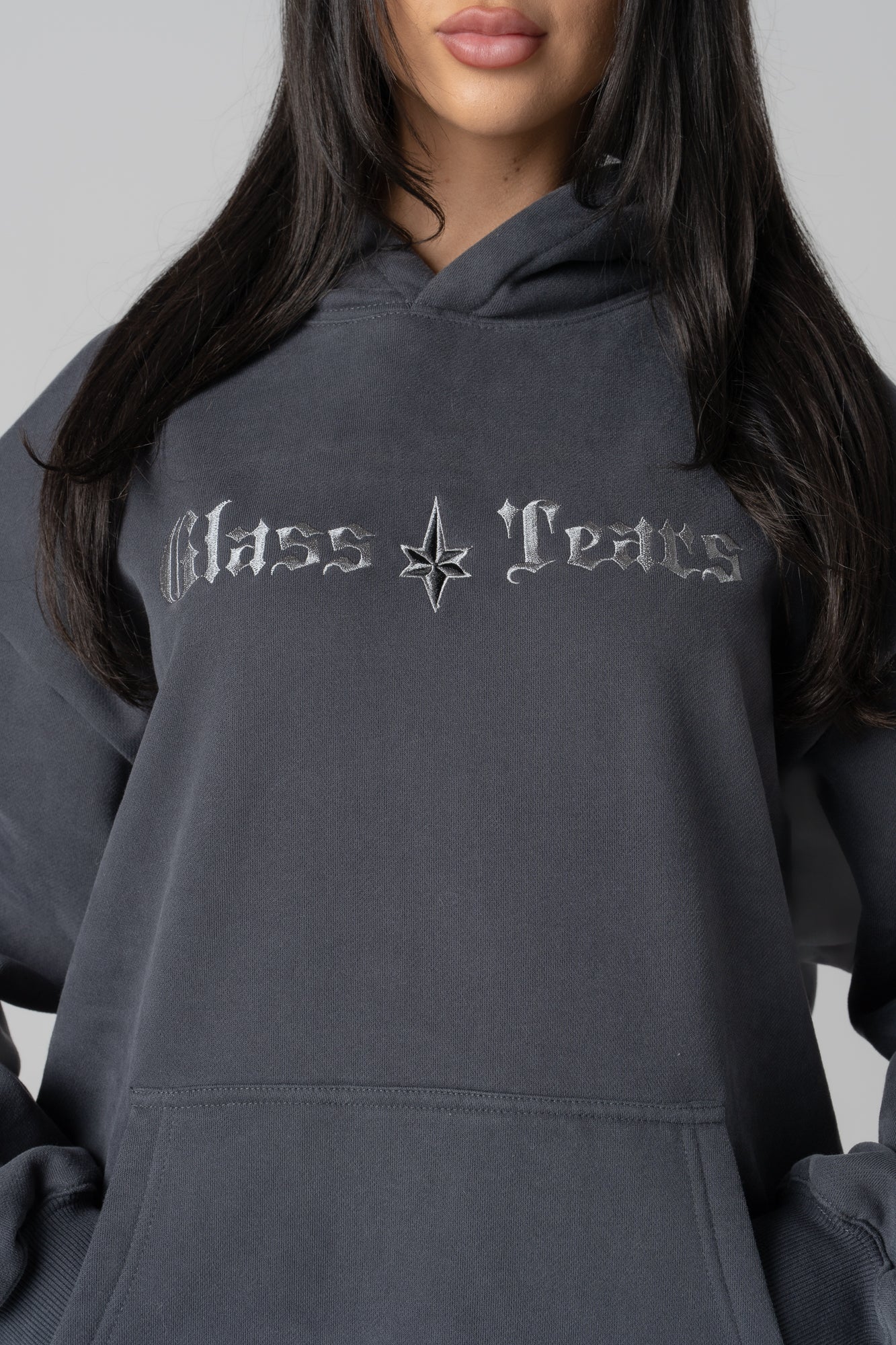The OG Chenille Star Hoodie - Charcoal Grey