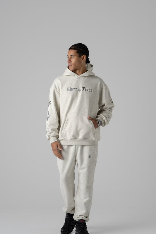 The OG Chenille Star Hoodie - Light Grey blend